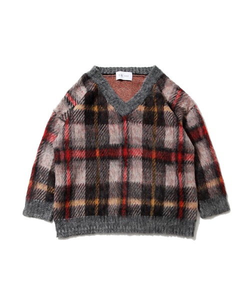 F/CE. (エフシーイー)の「F/CE. MOHAIR CHECK PO / エフシーイー モヘヤ チェック プルオーバー(ニット/セーター・レディース・ブラック/レッド・FREE)」の8枚目の写真
