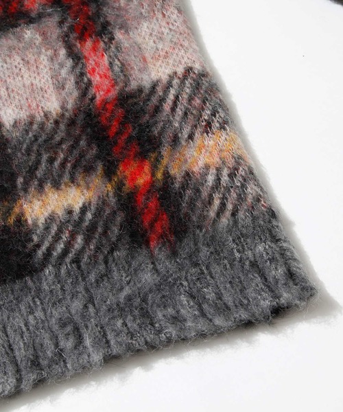 F/CE. (エフシーイー)の「F/CE. MOHAIR CHECK PO / エフシーイー モヘヤ チェック プルオーバー(ニット/セーター・レディース・ブラック/レッド・FREE)」の4枚目の写真