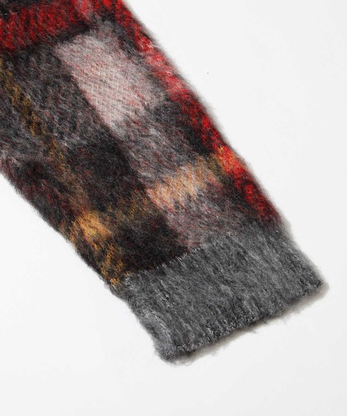 F/CE. (エフシーイー)の「F/CE. MOHAIR CHECK PO / エフシーイー モヘヤ チェック プルオーバー(ニット/セーター・レディース・ブラック/レッド・FREE)」の3枚目の写真