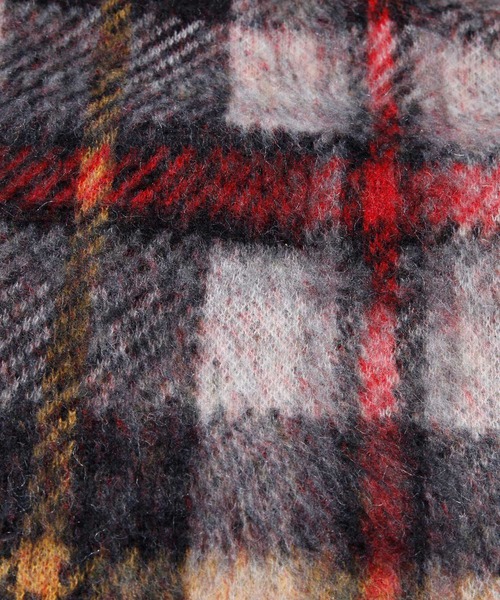 F/CE. (エフシーイー)の「F/CE. MOHAIR CHECK PO / エフシーイー モヘヤ チェック プルオーバー(ニット/セーター・レディース・ブラック/レッド・FREE)」の9枚目の写真