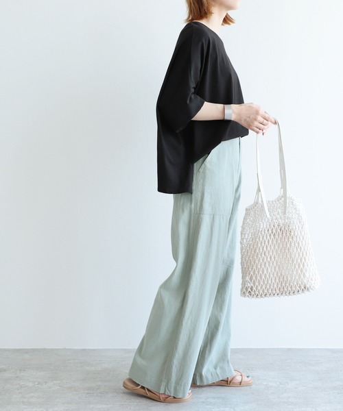 reca（レカ）の「ドルマンワイドカットソー（Tシャツ/カットソー・レディース・オフホワイト/ブラック/グレイッシュベージュ・FREE）」の10枚目の写真