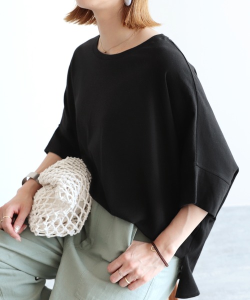 reca（レカ）の「ドルマンワイドカットソー（Tシャツ/カットソー・レディース・オフホワイト/ブラック/グレイッシュベージュ・FREE）」の13枚目の写真