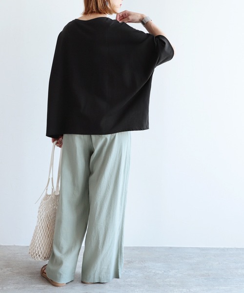 reca（レカ）の「ドルマンワイドカットソー（Tシャツ/カットソー・レディース・オフホワイト/ブラック/グレイッシュベージュ・FREE）」の7枚目の写真