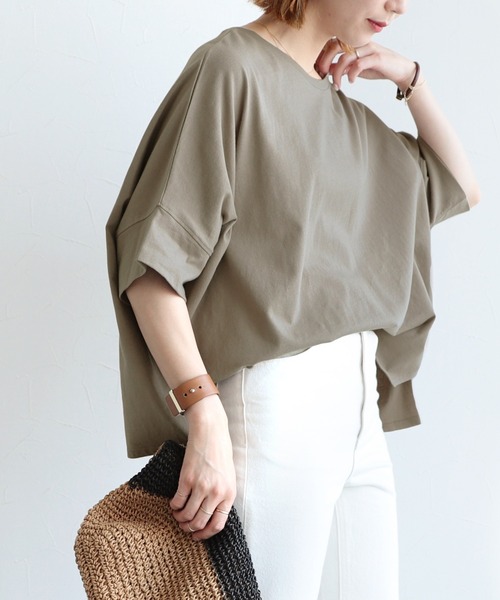 reca（レカ）の「ドルマンワイドカットソー（Tシャツ/カットソー・レディース・オフホワイト/ブラック/グレイッシュベージュ・FREE）」の17枚目の写真