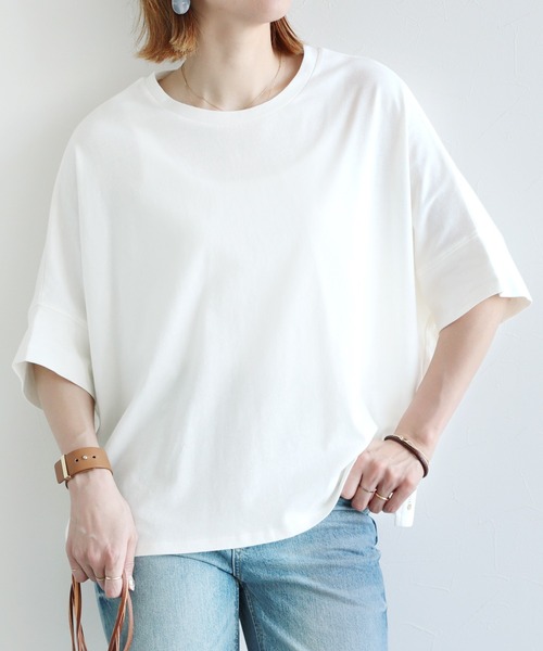 reca（レカ）の「ドルマンワイドカットソー（Tシャツ/カットソー・レディース・オフホワイト/ブラック/グレイッシュベージュ・FREE）」の8枚目の写真