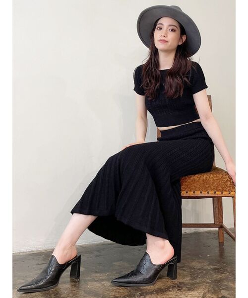 GYDA（ジェイダ）の「オフショルケーブルニット TOPS（ニット/セーター・レディース・ブラック/ピンク/アイボリー・FREE）」の15枚目の写真