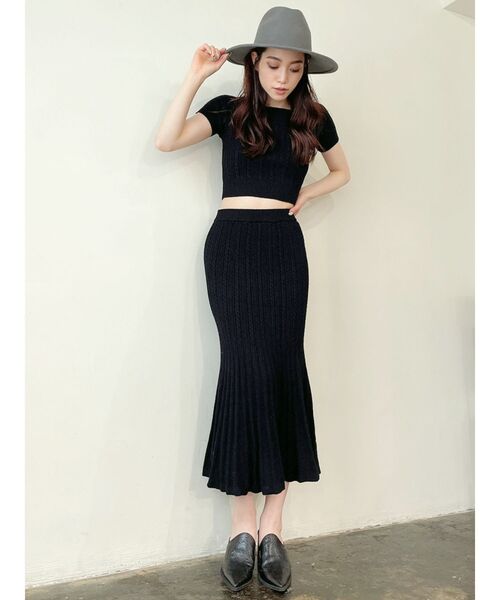 GYDA（ジェイダ）の「オフショルケーブルニット TOPS（ニット/セーター・レディース・ブラック/ピンク/アイボリー・FREE）」の16枚目の写真