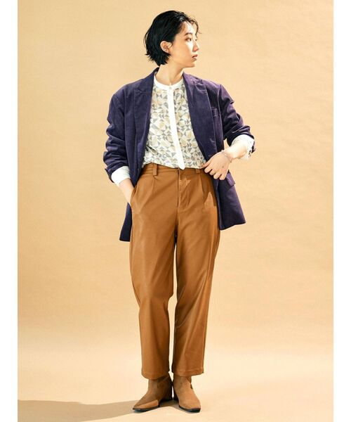 Ungrid（アングリッド）の「ノーカラーモダン柄シャツ（シャツ/ブラウス・レディース・ブラウン/カーキ・FREE）」の22枚目の写真