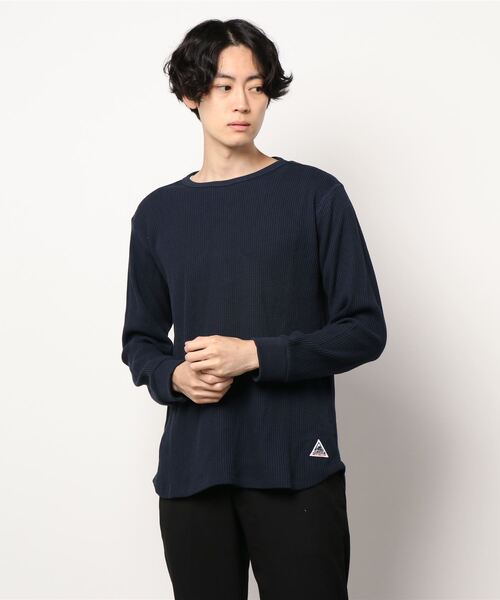 KRIFF MAYER(クリフメイヤー)の「サーマル指貫きロンTEE(Tシャツ/カットソー・メンズ・ブラック/ネイビー/ブラウン/グレー/オフホワイト/カラフル・SMALL/MEDIUM/LARGE/X-LARGE)」の5枚目の写真