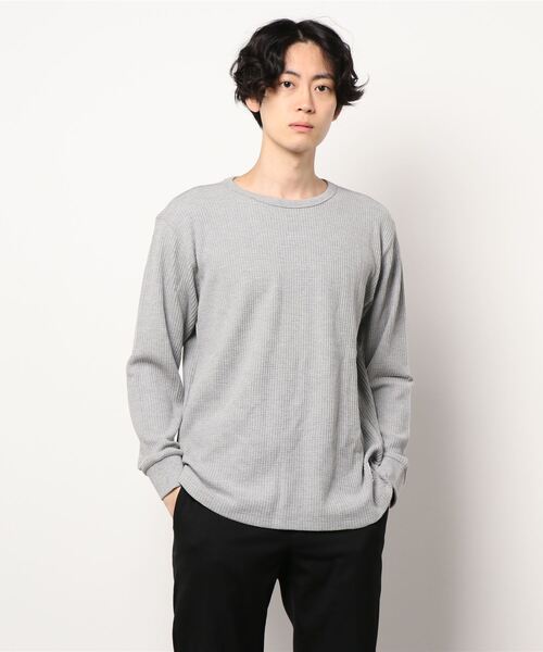 KRIFF MAYER(クリフメイヤー)の「サーマル指貫きロンTEE(Tシャツ/カットソー・メンズ・ブラック/ネイビー/ブラウン/グレー/オフホワイト/カラフル・SMALL/MEDIUM/LARGE/X-LARGE)」の4枚目の写真