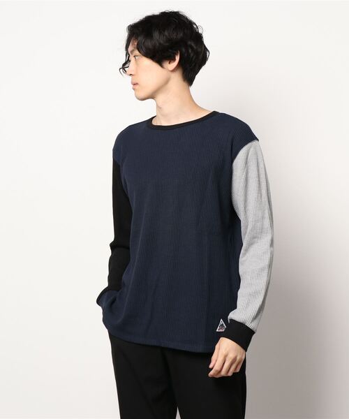 KRIFF MAYER(クリフメイヤー)の「サーマル指貫きロンTEE(Tシャツ/カットソー・メンズ・ブラック/ネイビー/ブラウン/グレー/オフホワイト/カラフル・SMALL/MEDIUM/LARGE/X-LARGE)」の6枚目の写真