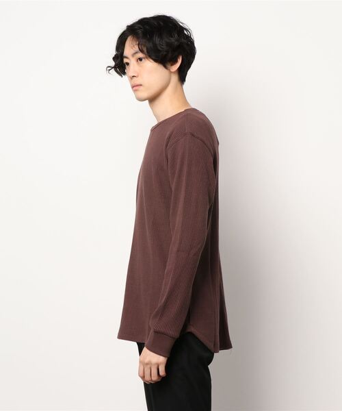 KRIFF MAYER(クリフメイヤー)の「サーマル指貫きロンTEE(Tシャツ/カットソー・メンズ・ブラック/ネイビー/ブラウン/グレー/オフホワイト/カラフル・SMALL/MEDIUM/LARGE/X-LARGE)」の8枚目の写真