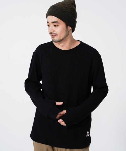 KRIFF MAYER(クリフメイヤー)の「サーマル指貫きロンTEE(Tシャツ/カットソー・メンズ・ブラック/ネイビー/ブラウン/グレー/オフホワイト/カラフル・SMALL/MEDIUM/LARGE/X-LARGE)」の3枚目の写真