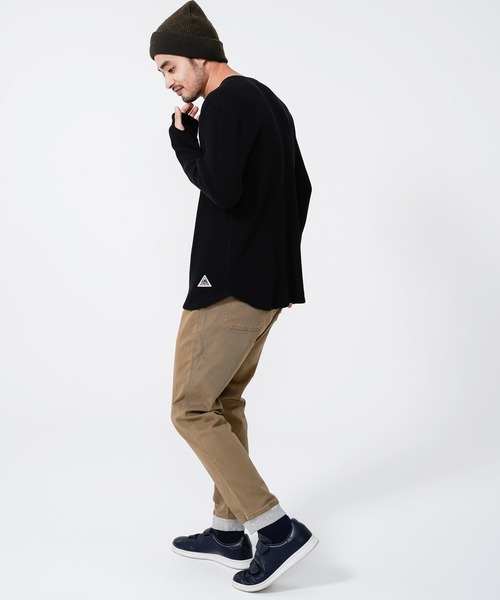 KRIFF MAYER(クリフメイヤー)の「サーマル指貫きロンTEE(Tシャツ/カットソー・メンズ・ブラック/ネイビー/ブラウン/グレー/オフホワイト/カラフル・SMALL/MEDIUM/LARGE/X-LARGE)」の17枚目の写真