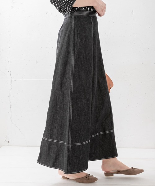 URBAN RESEARCH Sonny Label（アーバンリサーチサニーレーベル）の「デニムフレアスカート（スカート・レディース・インディゴブルー/ブラック・36/38）」の8枚目の写真