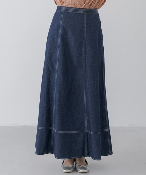 URBAN RESEARCH Sonny Label（アーバンリサーチサニーレーベル）の「デニムフレアスカート（スカート・レディース・インディゴブルー/ブラック・36/38）」の16枚目の写真