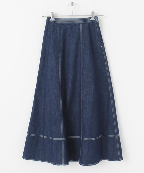 URBAN RESEARCH Sonny Label（アーバンリサーチサニーレーベル）の「デニムフレアスカート（スカート・レディース・インディゴブルー/ブラック・36/38）」の7枚目の写真
