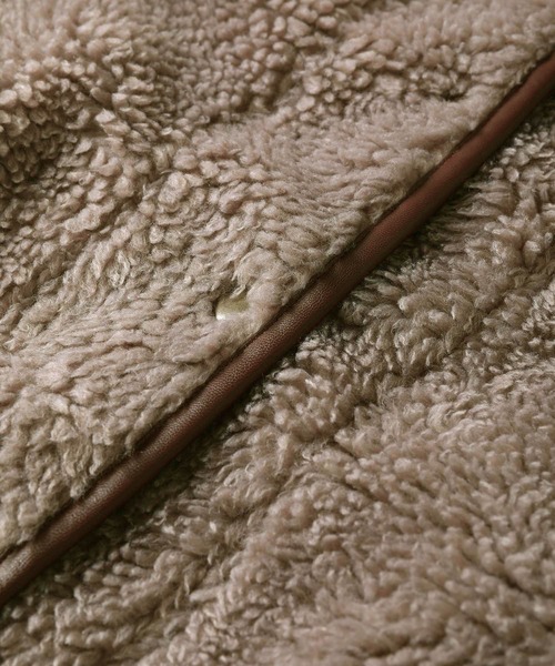 MADEMOISELLE ROPE'（マドモアゼル ロペ）の「パイピングオーバーサイズボアブルゾン（ブルゾン・レディース・グレー/キナリ・38）」の21枚目の写真