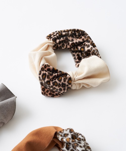CIAOPANIC TYPY（チャオパニックティピー）の「【KIDS】アニマル切り替えヘアターバン（ヘアバンド・キッズ・グレー/アイボリー/キャメル・ONE SIZE）」の5枚目の写真