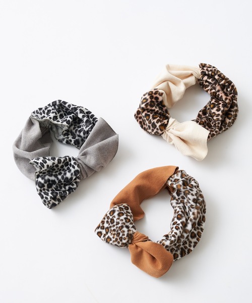 CIAOPANIC TYPY（チャオパニックティピー）の「【KIDS】アニマル切り替えヘアターバン（ヘアバンド・キッズ・グレー/アイボリー/キャメル・ONE SIZE）」の6枚目の写真