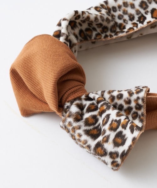 CIAOPANIC TYPY（チャオパニックティピー）の「【KIDS】アニマル切り替えヘアターバン（ヘアバンド・キッズ・グレー/アイボリー/キャメル・ONE SIZE）」の7枚目の写真