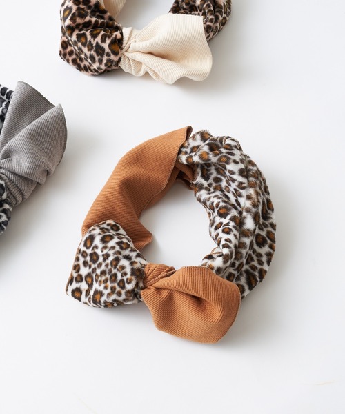 CIAOPANIC TYPY（チャオパニックティピー）の「【KIDS】アニマル切り替えヘアターバン（ヘアバンド・キッズ・グレー/アイボリー/キャメル・ONE SIZE）」の10枚目の写真