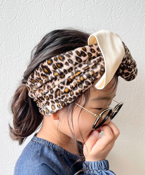 CIAOPANIC TYPY（チャオパニックティピー）の「【KIDS】アニマル切り替えヘアターバン（ヘアバンド・キッズ・グレー/アイボリー/キャメル・ONE SIZE）」の15枚目の写真