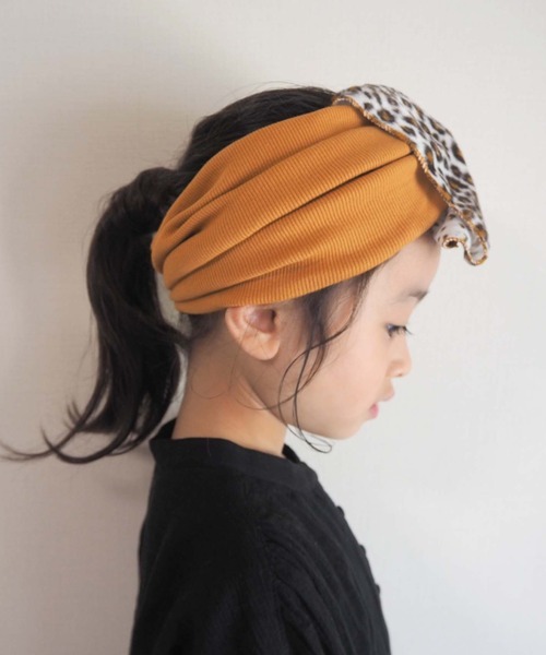 CIAOPANIC TYPY（チャオパニックティピー）の「【KIDS】アニマル切り替えヘアターバン（ヘアバンド・キッズ・グレー/アイボリー/キャメル・ONE SIZE）」の12枚目の写真