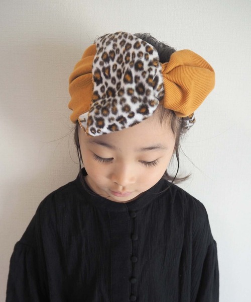CIAOPANIC TYPY（チャオパニックティピー）の「【KIDS】アニマル切り替えヘアターバン（ヘアバンド・キッズ・グレー/アイボリー/キャメル・ONE SIZE）」の11枚目の写真
