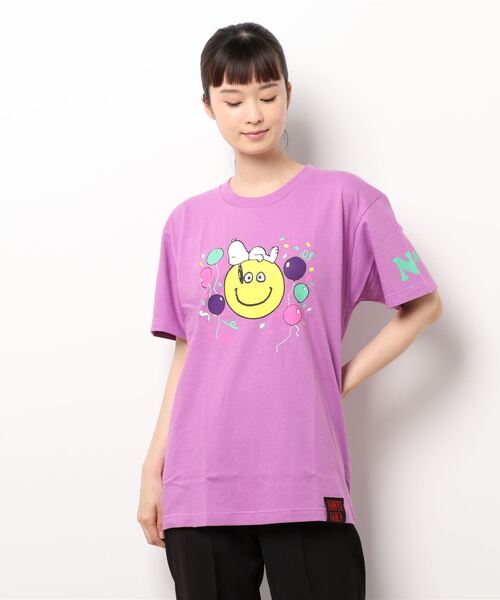 アメリカ製　古着　70-80s SNOOPY Tシャツ　ヴィンテージ　紫 M/古着 半袖 ビンテージ Tシャツ メンズ 80s サーフィン クルーネック