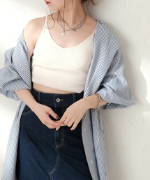 Chico | ショート丈リブパットキャミ(キャミソール)