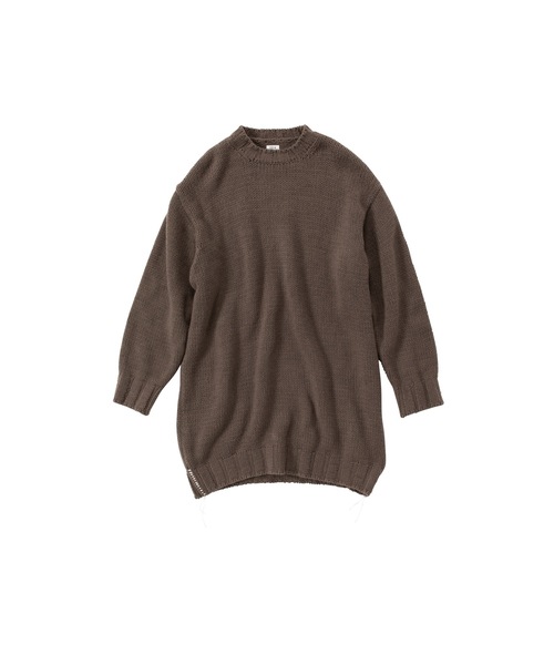 SEA(シー)の「ハンドステッチ ウール クルーネックニットドレス(ワンピース・レディース・アイボリー/ブラウン・ONE SIZE)」の13枚目の写真