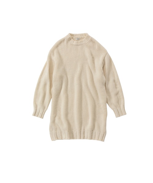 SEA(シー)の「ハンドステッチ ウール クルーネックニットドレス(ワンピース・レディース・アイボリー/ブラウン・ONE SIZE)」の15枚目の写真