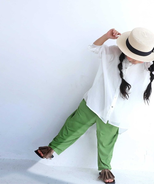 antiqua（アンティカ）の「多機能で便利。ラッシュガードリブパンツ（その他パンツ・キッズ・ブラック/カーキ/ライトグリーン/ブルー系その他/パープル/マスタード・3/4/5/6）」の14枚目の写真