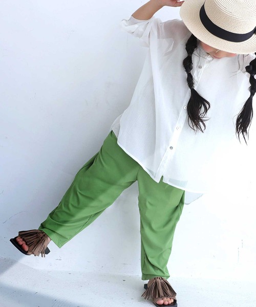 antiqua（アンティカ）の「多機能で便利。ラッシュガードリブパンツ（その他パンツ・キッズ・ブラック/カーキ/ライトグリーン/ブルー系その他/パープル/マスタード・3/4/5/6）」の16枚目の写真