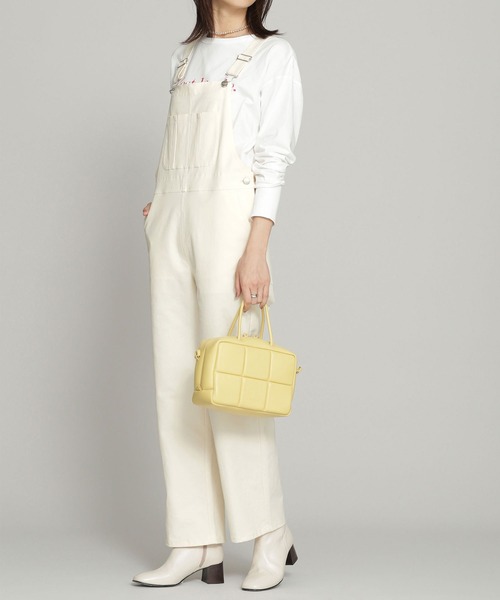 NANO universe（ナノユニバース）の「ストレッチツイルオーバーオール（サロペット/オーバーオール・レディース・オフホワイト/チャコール・38/36）」の21枚目の写真