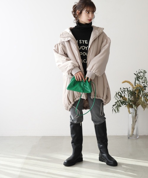 frames RAY CASSIN(フレームスレイカズン)の「【WEB限定】中綿モンスターパーカー(その他アウター・レディース・ブラック/カーキ/グレイッシュベージュ・FREE)」の20枚目の写真