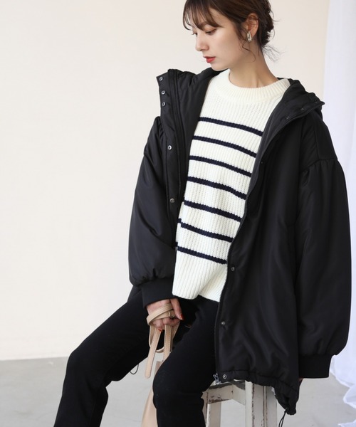 frames RAY CASSIN(フレームスレイカズン)の「【WEB限定】中綿モンスターパーカー(その他アウター・レディース・ブラック/カーキ/グレイッシュベージュ・FREE)」の7枚目の写真