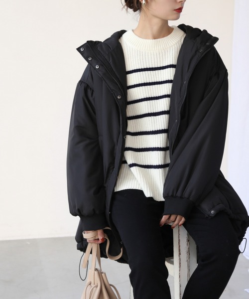 frames RAY CASSIN(フレームスレイカズン)の「【WEB限定】中綿モンスターパーカー(その他アウター・レディース・ブラック/カーキ/グレイッシュベージュ・FREE)」の8枚目の写真