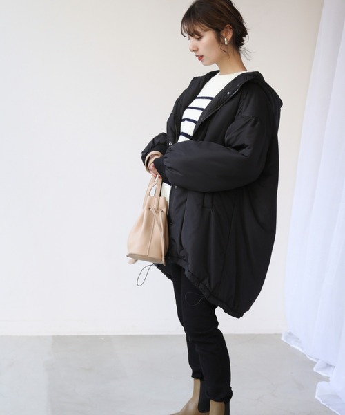 frames RAY CASSIN(フレームスレイカズン)の「【WEB限定】中綿モンスターパーカー(その他アウター・レディース・ブラック/カーキ/グレイッシュベージュ・FREE)」の11枚目の写真