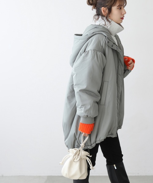 frames RAY CASSIN(フレームスレイカズン)の「【WEB限定】中綿モンスターパーカー(その他アウター・レディース・ブラック/カーキ/グレイッシュベージュ・FREE)」の22枚目の写真