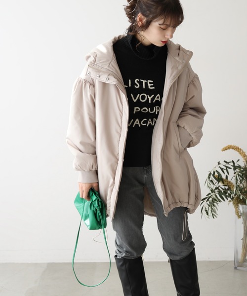 frames RAY CASSIN(フレームスレイカズン)の「【WEB限定】中綿モンスターパーカー(その他アウター・レディース・ブラック/カーキ/グレイッシュベージュ・FREE)」の17枚目の写真