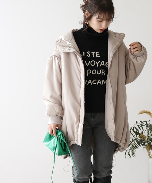 frames RAY CASSIN(フレームスレイカズン)の「【WEB限定】中綿モンスターパーカー(その他アウター・レディース・ブラック/カーキ/グレイッシュベージュ・FREE)」の18枚目の写真