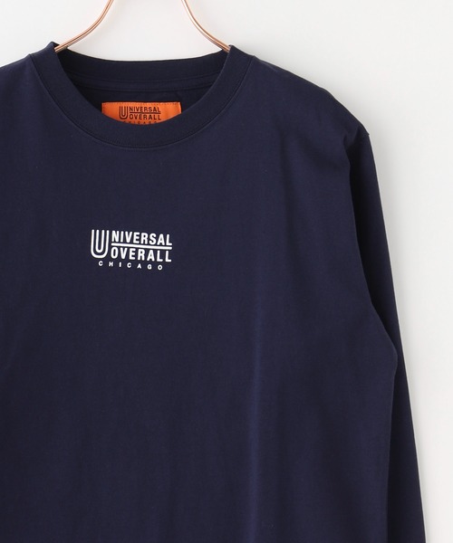 UNIVERSAL OVERALL(ユニバーサルオーバーオール)の「【UNIVERSAL OVERALL】CENTER LOGO LONG SLEEVE(Tシャツ/カットソー・メンズ・グリーン/ブラウン系/レンガ/ブラック/スミクロ/ホワイト/スモークグレー/ネイビー・MEDIUM/SMALL/LARGE/X-LARGE)」の7枚目の写真