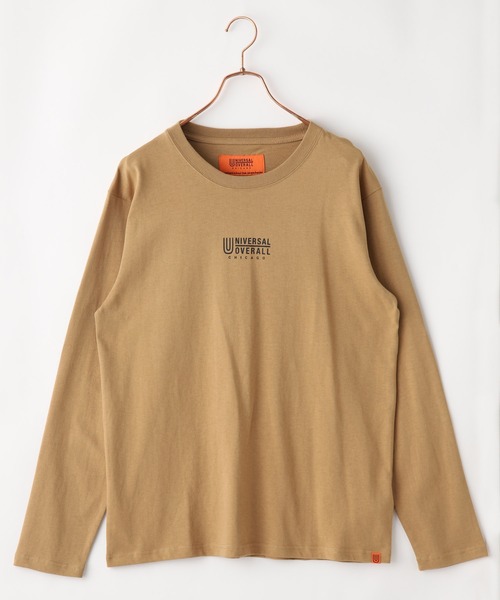 UNIVERSAL OVERALL(ユニバーサルオーバーオール)の「【UNIVERSAL OVERALL】CENTER LOGO LONG SLEEVE(Tシャツ/カットソー・メンズ・グリーン/ブラウン系/レンガ/ブラック/スミクロ/ホワイト/スモークグレー/ネイビー・MEDIUM/SMALL/LARGE/X-LARGE)」の13枚目の写真