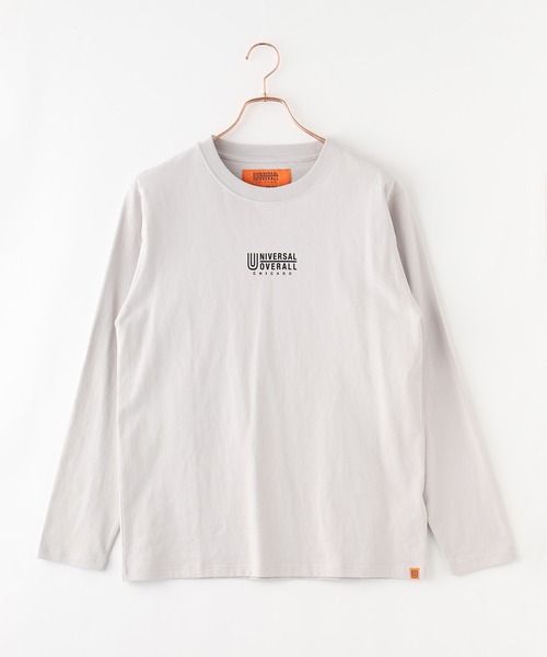 UNIVERSAL OVERALL(ユニバーサルオーバーオール)の「【UNIVERSAL OVERALL】CENTER LOGO LONG SLEEVE(Tシャツ/カットソー・メンズ・グリーン/ブラウン系/レンガ/ブラック/スミクロ/ホワイト/スモークグレー/ネイビー・MEDIUM/SMALL/LARGE/X-LARGE)」の20枚目の写真