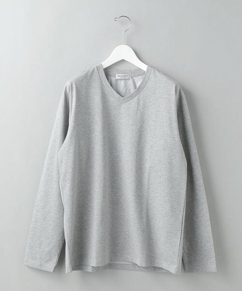 WORK TRIP OUTFITS GREEN LABEL RELAXING（ワークトリップアウトフィッツグリーンレーベル リラクシング）の「＜WORK TRIP OUTFITS＞クリーン Vネック カットソー -抗菌-（Tシャツ/カットソー・メンズ・ダークグリーン/ホワイト/グレー・M/L/XL/S）」の16枚目の写真