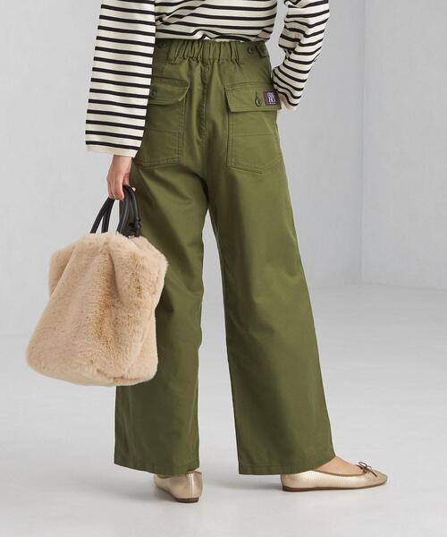 GUNG HO(ガンホー)の「【別注】< GUNG HO (ガンホー)> ツイル ファティーグ パンツ(その他パンツ・レディース・オフホワイト/オリーブ・FREE)」の2枚目の写真