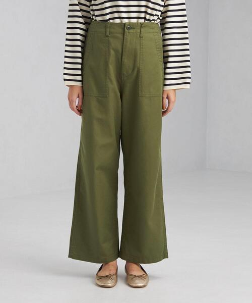 GUNG HO(ガンホー)の「【別注】< GUNG HO (ガンホー)> ツイル ファティーグ パンツ(その他パンツ・レディース・オフホワイト/オリーブ・FREE)」の3枚目の写真