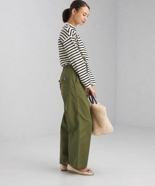 GUNG HO(ガンホー)の「【別注】< GUNG HO (ガンホー)> ツイル ファティーグ パンツ(その他パンツ・レディース・オフホワイト/オリーブ・FREE)」の7枚目の写真